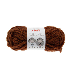 Bouclé garen poppenhaar bruin