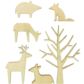 Houten bosdieren groot