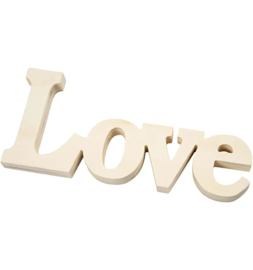 Love decoratie hout 23x10cm