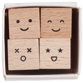 Mini stempels gezichtjes
