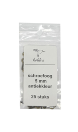 Schroefoogjes 5mm antiekkleur 25st