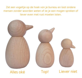 Houten vogel 95mm