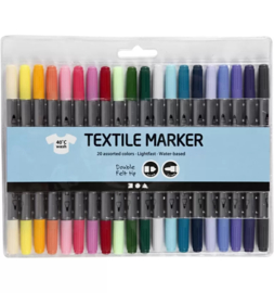 Textielstiften Secundair 20 stuks