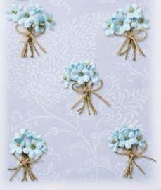 Miniatuur bloemetjes blauw