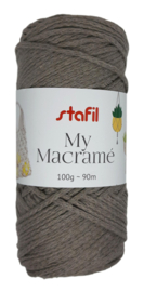 Macramé touw coffee 100gr/90mtr