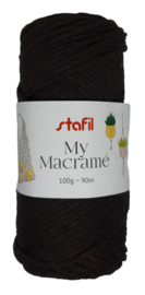 Macramé touw dark brown 100gr/90mtr.