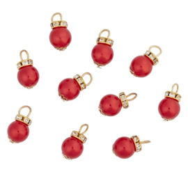 Miniatuur kerstballen rood