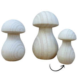 Houten paddenstoel 39x20mm