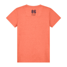 Skurk Troy T-shirt in neon Coral