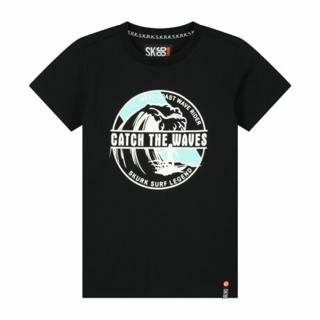 Skurk Tijl T-shirt in Black met print