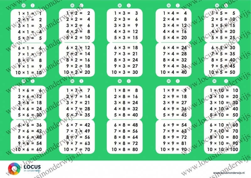 Tafelkaart Tot 20 LCM74 AGBC