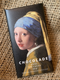 Dark fairtrade chocolate 100 gr (72% cocoa) Girl with the pearl