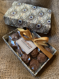 Luxury box milk chocolate truffles filled with hazelnutpraline