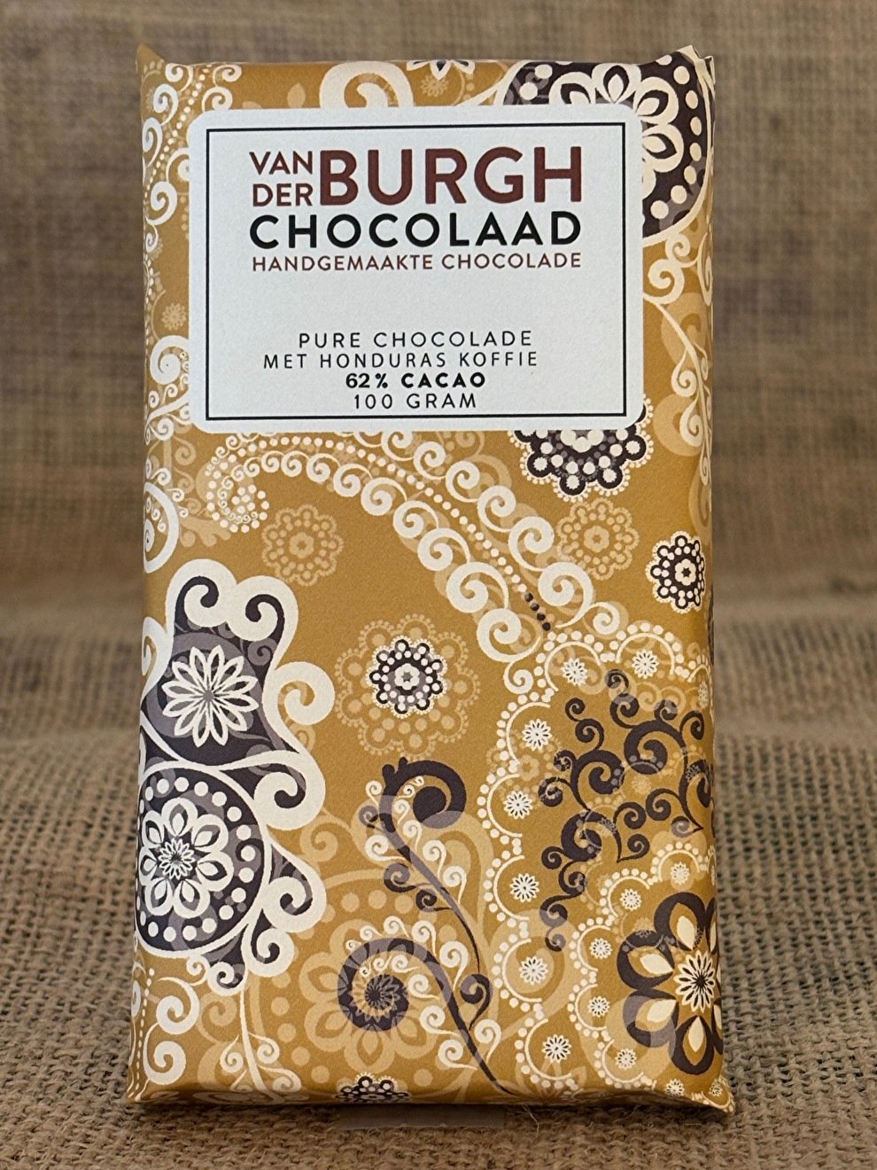 Hemelse pure chocolade met grofgemalen Honduras koffie