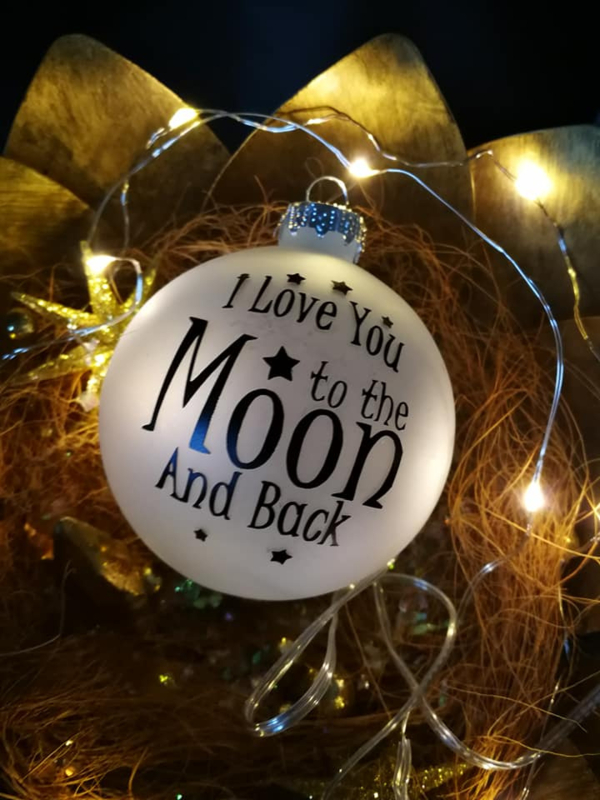 I love you to the moon kerstbal