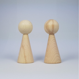 Houten pegdoll lang 90 x 30 mm