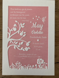 Letterpress en Relief gedrukt kaartje