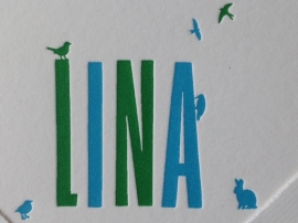 Letterpress, twee kleuren