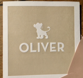 Welpje letterpress met preeg