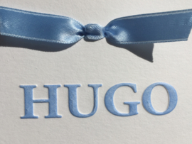 Letterpress met preeg en vlinderstrikje