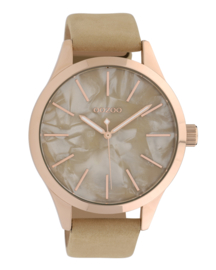 OOZOO horloge rosékleurig Sand C10070