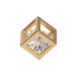 iXXXi Charm - Hollow Cube Stone