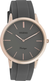 OOZOO Horloge grijs rubber rosékleurig - C20172
