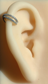 Karma earcuff - double line strass