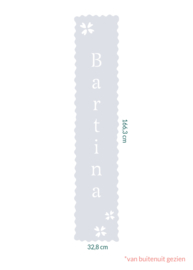 raamfolie op maat • Bartina • 32,8 x 166,3 cm