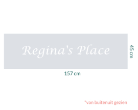 raamfolie op maat • Regina's Place • 157 x 45 cm