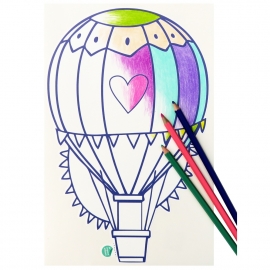 muursticker voor kinderen - luchtballon