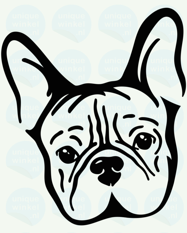 Wonderlijk auto sticker • franse bulldog kop | honden | Uniquewinkel QM-05