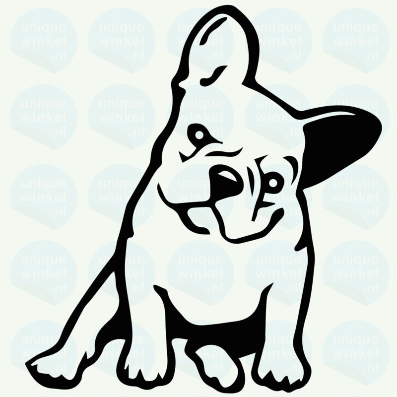 Verwonderlijk auto sticker • franse bulldog 2 | honden | Uniquewinkel EQ-57