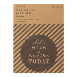 Midori Gift Sticker - “Nice Day” Black