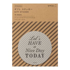 Midori Gift Sticker - “Nice Day” Grey