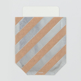 Midori Gift Pocket Sticker - Stripe Silver