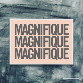 Gayle Mansfield print Magnifique (coral/grey) - A4
