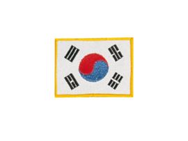 Opnaai embleem Koreaanse vlag 8x6cm