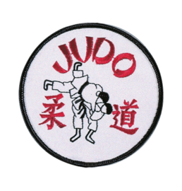 Opnaai embleem Judo wit/rood