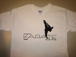 Karate T-Shirt wit met zwarte print