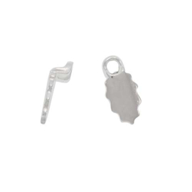 Verzilverde oorbel hangers bladmodel small (8300-007)