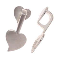 Verzilverde hanger hartmodel medium (8300-121)
