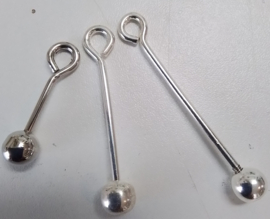 Verzilverde hanger staafmodel medium (8300-132)