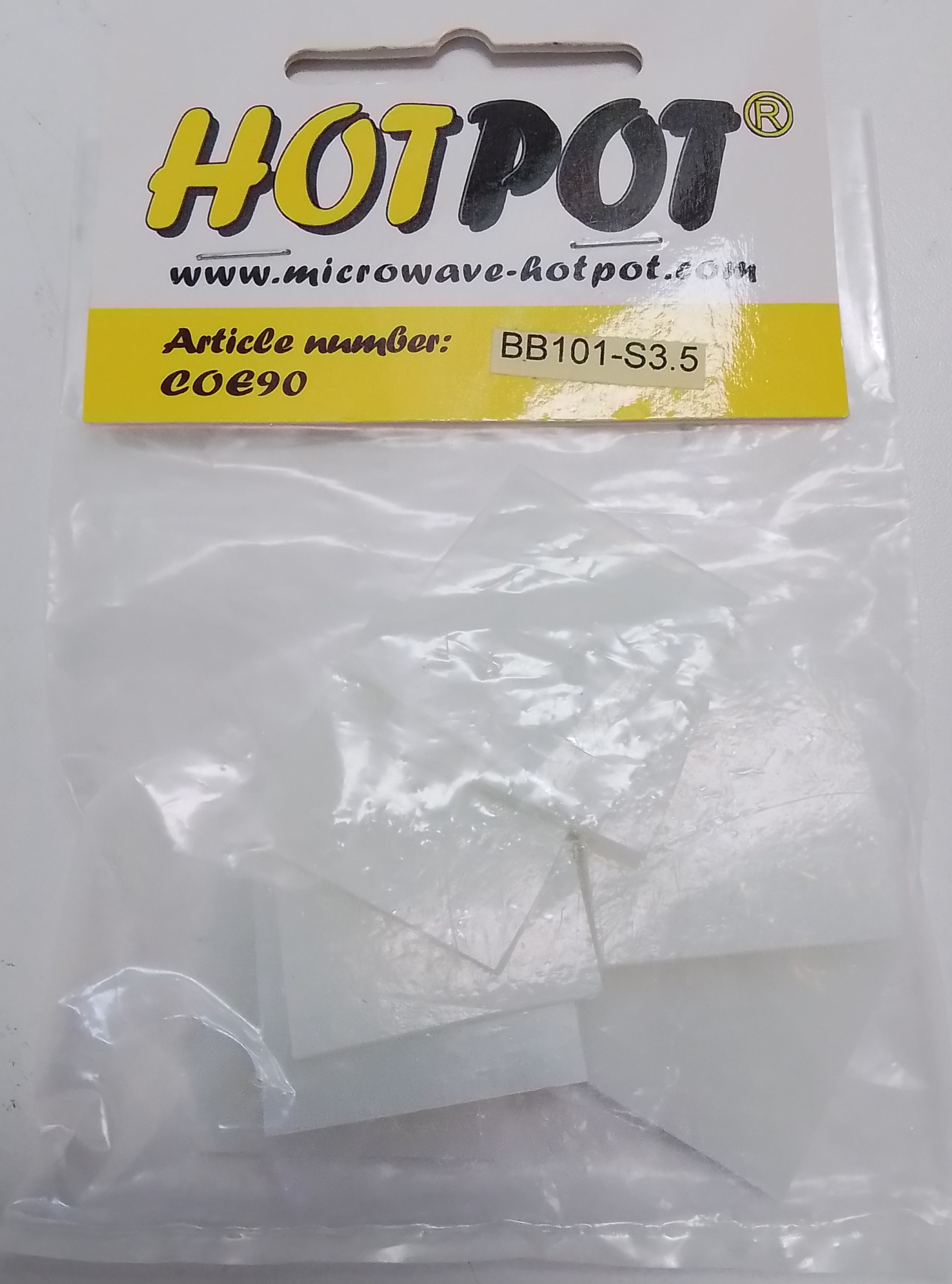 Vierkant wit 3,5 cm (BB101-o3.5)