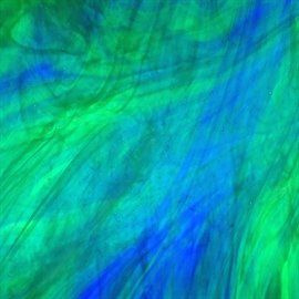 702 mystic semi-translucent  groen met blauwwite strepen