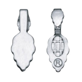 Verzilverde hanger dubbel bladmodel medium (8300-122)