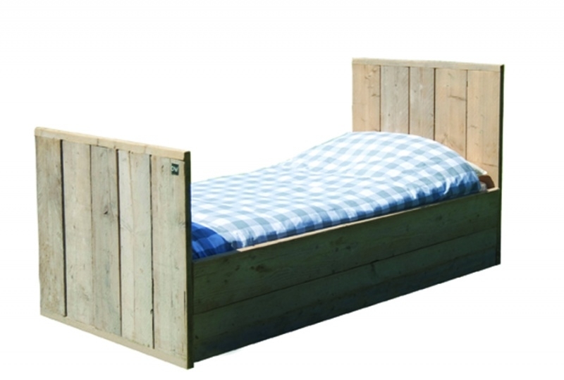 Steigerhouten Bed  1-persoons 200x90cm