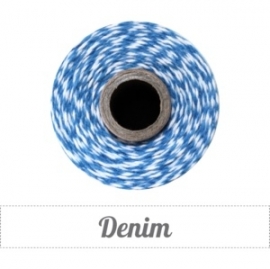17.02 Baker`s twine donker blauw / wit Denim