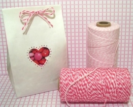 17.02 Baker`s twine licht roze / wit Blossom
