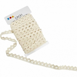 07.01 Off White / beige gehaakt kant 1,9 cm. breed